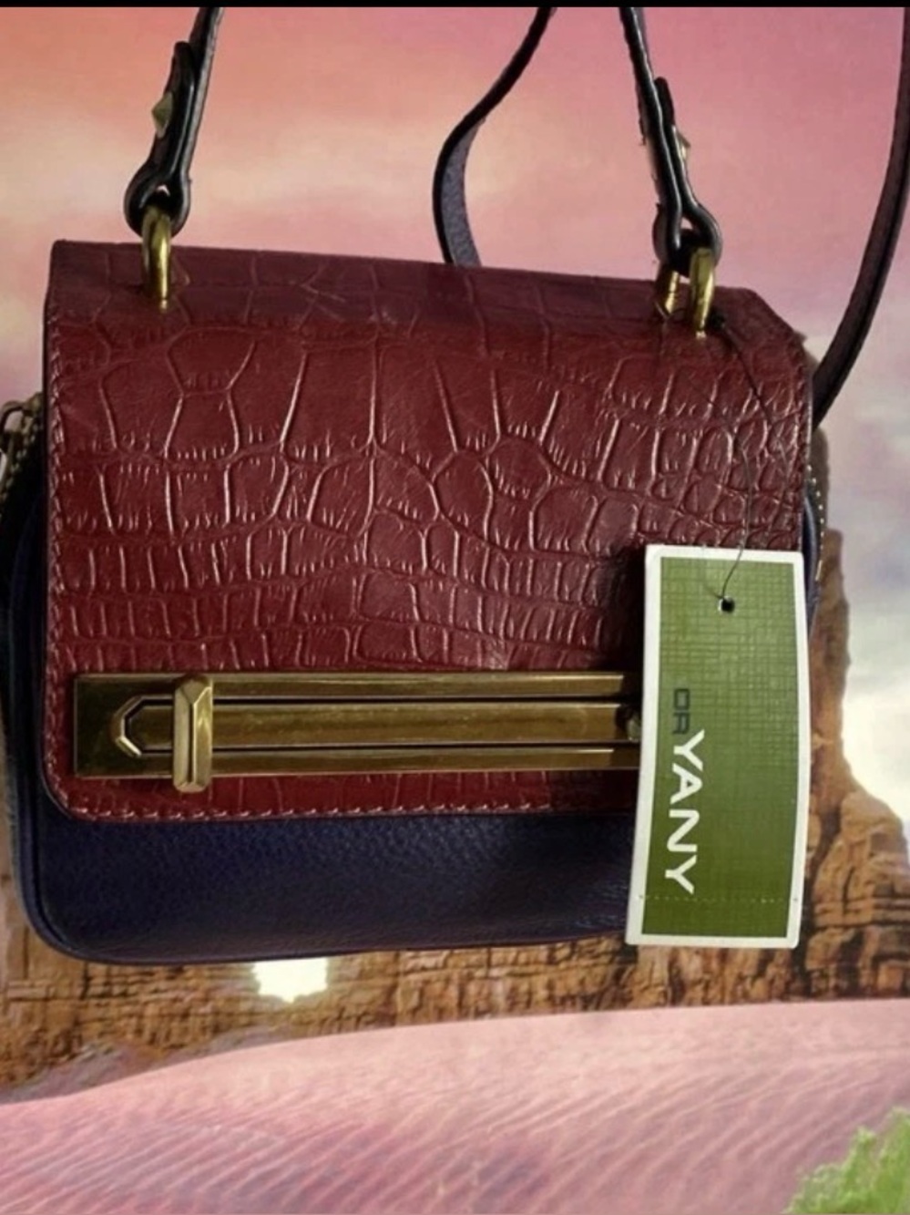 NWT orYANY Purple Leather Crossbody Bag
